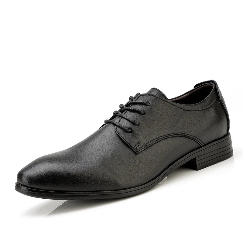 New Brand Men's Genuine Leather Business Shoes Soft Soles for Comfortable Office Business Wear Daily Casual Men's Driving Shoes