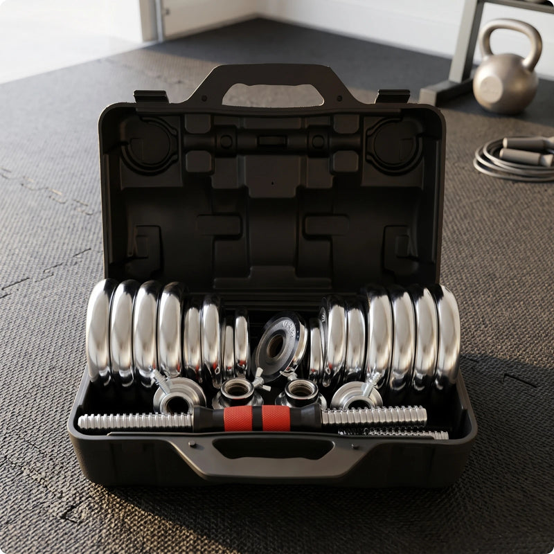 Dumbbell Set with Storage Case Chrome-Plated | SAMAG