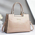 Luxury Bright Leather Ladies HandBags High-end Crocodile  Messenger Bags Boston Ladies Shopping Shoulder Tote Bags Crossbody Bag