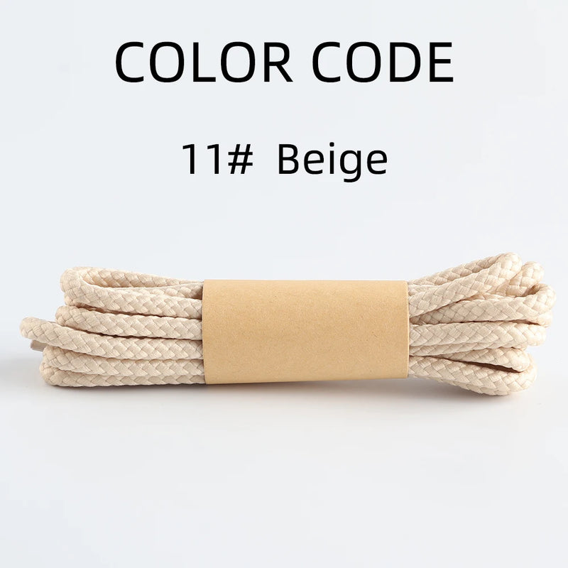 Classic Round Shoelaces Durable Polyester Solid Sneaker Boot Laces Anti-loose Replacement Sports Shoes Laces 1 Pair