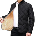 Men's Winter New Thickened Down Cotton Clothes, Solid Color Casual Stand Collar Single Breasted Fleecing Cotton-padded Clothes