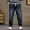 Extra Big Size Jeans Men High Elastic Waist Baggy Denim | SAMAG