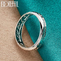 DOTEFFIL 925 Sterling Silver Mageweave Sculpture Ring For Wedding Engagement Party Jewelry
