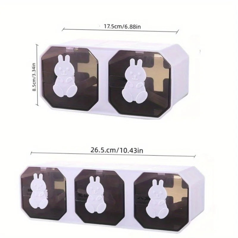 2/3 No - Drill Wall Mount Spice Organizer - Kitchen Drawer Storage Rack with Labels, Adhesive Seasoning Box - View 6 | SAMAG