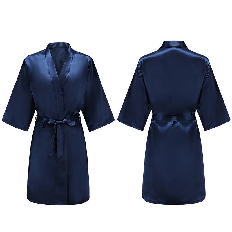 Women's Pure Short Silky Robes Bridesmaid Bride Party | SAMAG
