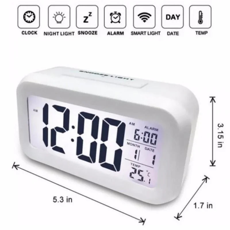 Digital LCD Alarm Clock with Calendar Thermometer Alarm Clock Alarm Clock Digital Desk Clock