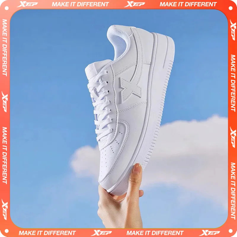 Xtep Women Men Skateboarding Shoes Non - Slip Casual White - View 2 | SAMAG