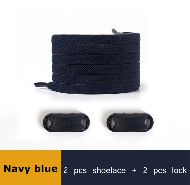 Elastic Shoe Laces Buckle Lock No Tie Shoelaces Sneakers Flat Woven Shoelace without Ties Kids Adult Rubber Bands for Shoes