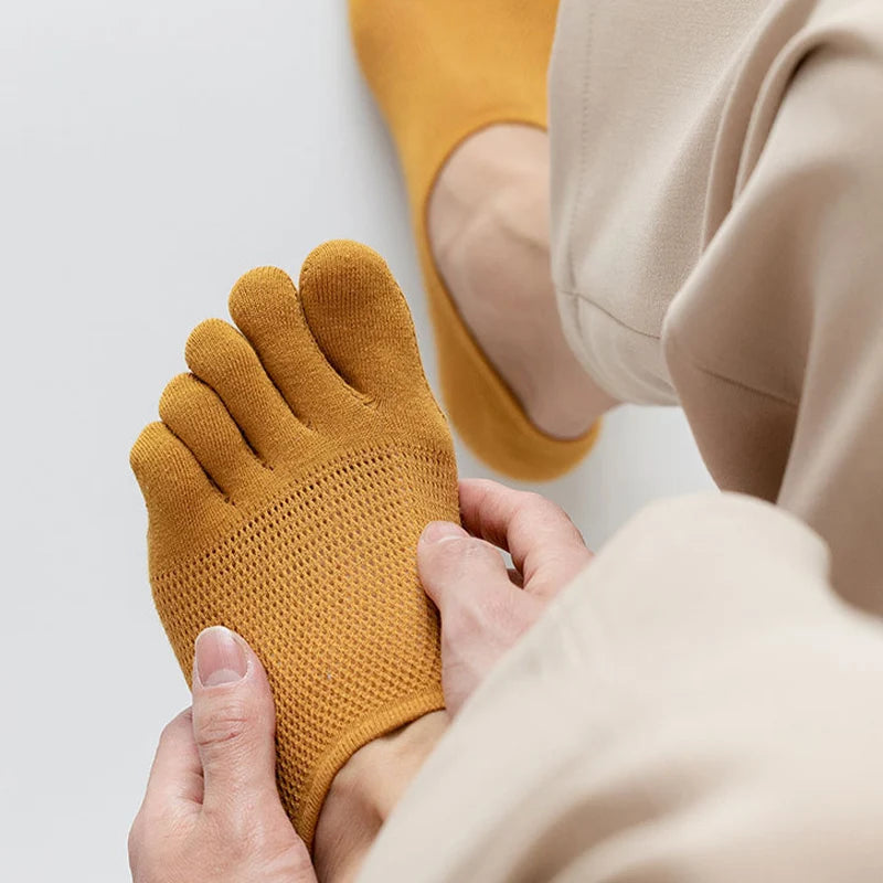 3 Pairs/lot Men's Socks Breathable Sweat Novelty Toe | SAMAG