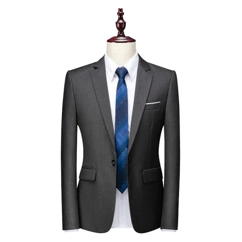 22 Color Men's Suit Jacket, Single Button V-neck Dress Coat Black Blue Red Slim Blazer Asian Size Terno Masculino, M-5XL 6XL