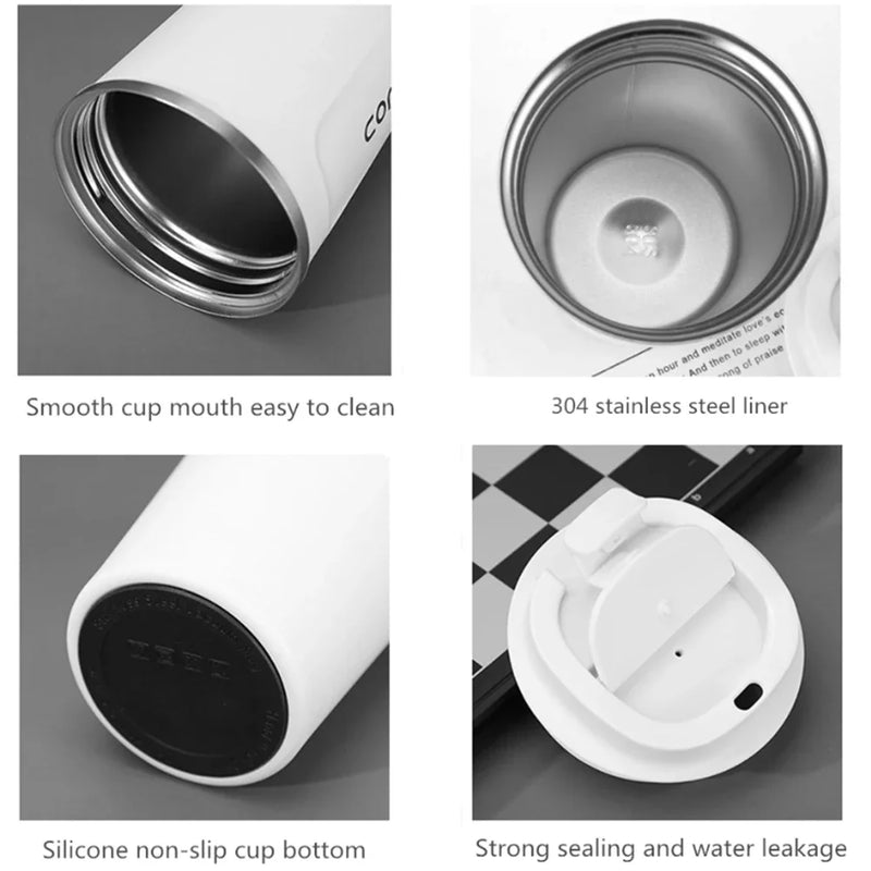 Thermo Cafe Coffee Mug 380/510ML Car Thermos Mug Leak_Proof Travel Thermo Cup for Tea Water Coffee Double Stainless Steel