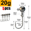 5pcs 1g 2g 3g 4g 5g 10g 20g 22g 25g 28g crank Jig head hook fishing hook head Jig lure hard bait soft worm jig hook for fishing