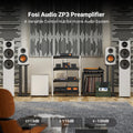 Fosi Audio ZP3 Preamplifier with 3-in/3-out XLR/RCA/SUB OUT HiFi Preamp with HPF High Pass Filter Tone Control