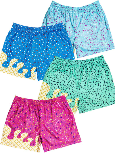 Ice Cream Print Baseball 101 Shorts, Cute Loose Fit | SAMAG