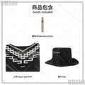 Movie Cosplay Clint Eastwood Poncho Cowboy Serape Aztec Pattern Black Fringed Shawl Cape Cloak Hat Halloween Navidad Comic Con