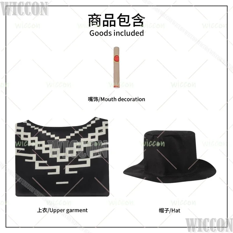 Movie Cosplay Clint Eastwood Poncho Cowboy Serape Aztec Pattern Black Fringed Shawl Cape Cloak Hat Halloween Navidad Comic Con