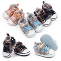 Baby Canvas Shoes Soft Cotton Baby Fashion Shoes First Walking Shoes Casual Sneaker 0-6-12 Months Boys and Girls Prewalking Shoe