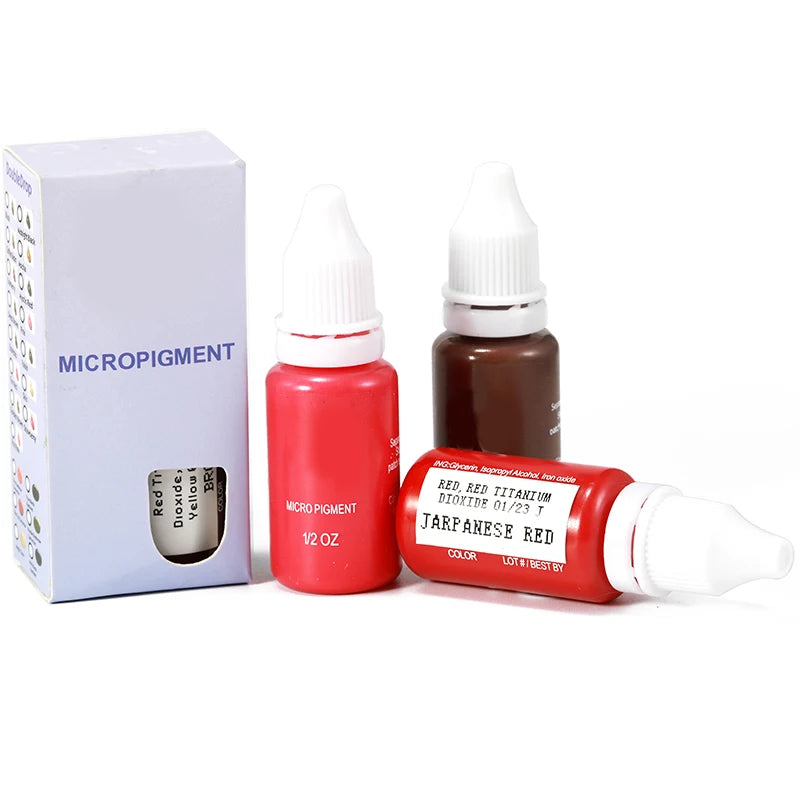 15ml Permanent Makeup Ink Color Natural Eyebrow Lips Dye Tattoo Ink Microblading Pigments For Body Beauty Tattoo Art Supplies