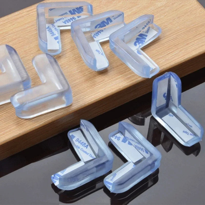 4PCS Transparent Silicone Table Corner Protector Child Safety Anticollision Edge Cover Soft Liquid Silicone Furniture Accessory