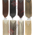 18-32Inch 16 Clips in Hair Extensions Long Straight Hairstyle Synthetic Blonde Black Hairpieces Heat Resistant False Hair Daily