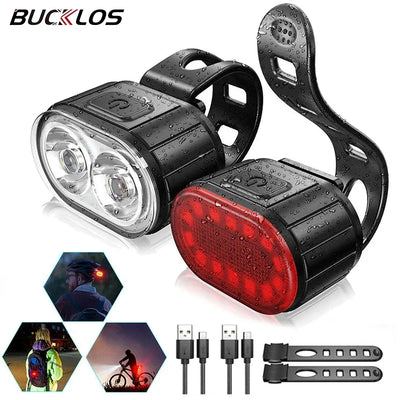 BUCKLOS Bike Lighting Front/Rear/Set Lights Bicycle Lamp | SAMAG