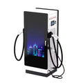 Electric Car Charger Station Commercial Solar Powered DC Fast EV Charger with Advertising Screen Custom