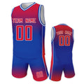 Custom Red Black Sports Basketball Training Uniforms Kids Boys Girls Basketball Jersey and Shorts Kit Printed Team Name Number