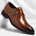 Men's business plus size formal leather shoes, fashionable office casual shoes, comfortable and breathable dress shoes