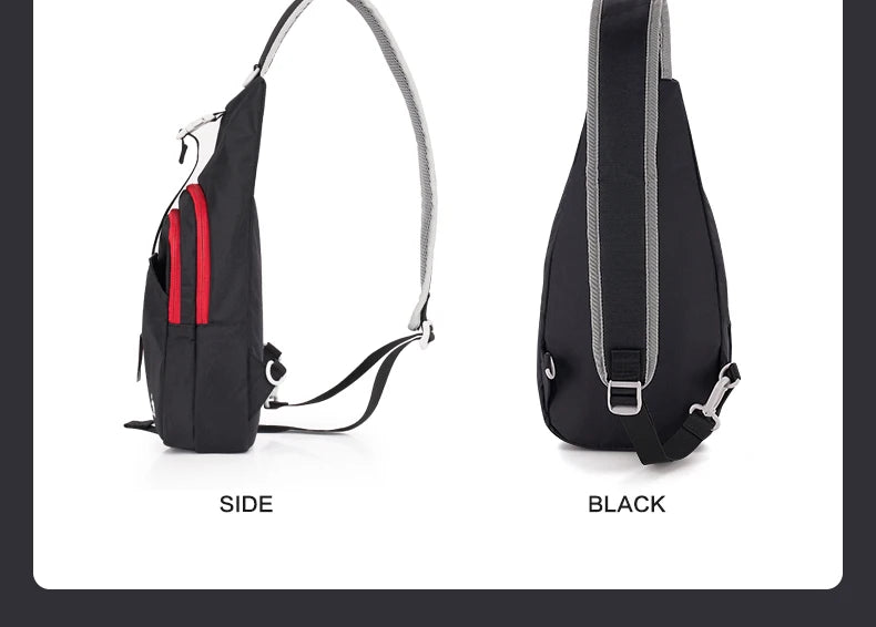 OIWAS Casual Crossbody Chest Bag Sling Shoulder Men's Bag One Strap Lightweight Male Bags Pouch DayPack for Men Travel Sport