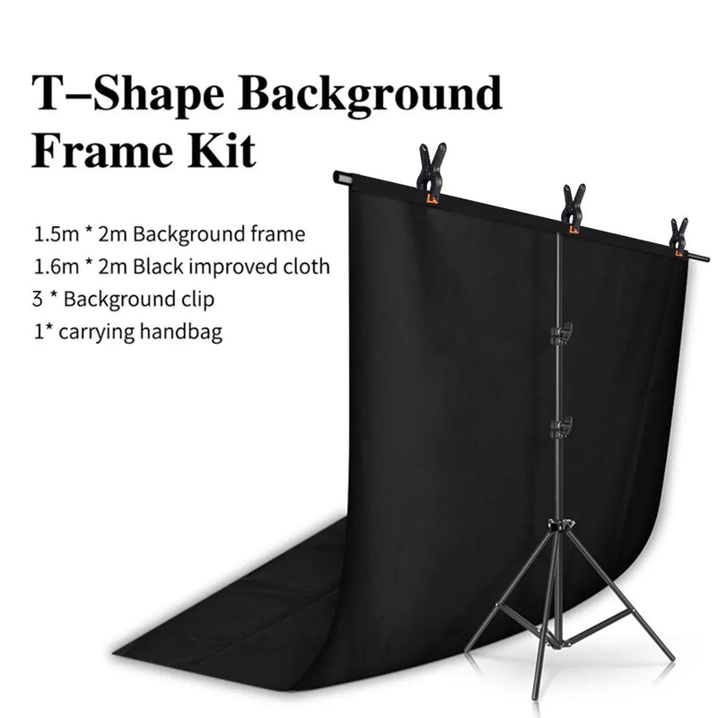 Photography Photo Studio T-Shape Backdrop Background Stand Frame Support System Kit For Video Chroma Key Green Screen With Stand