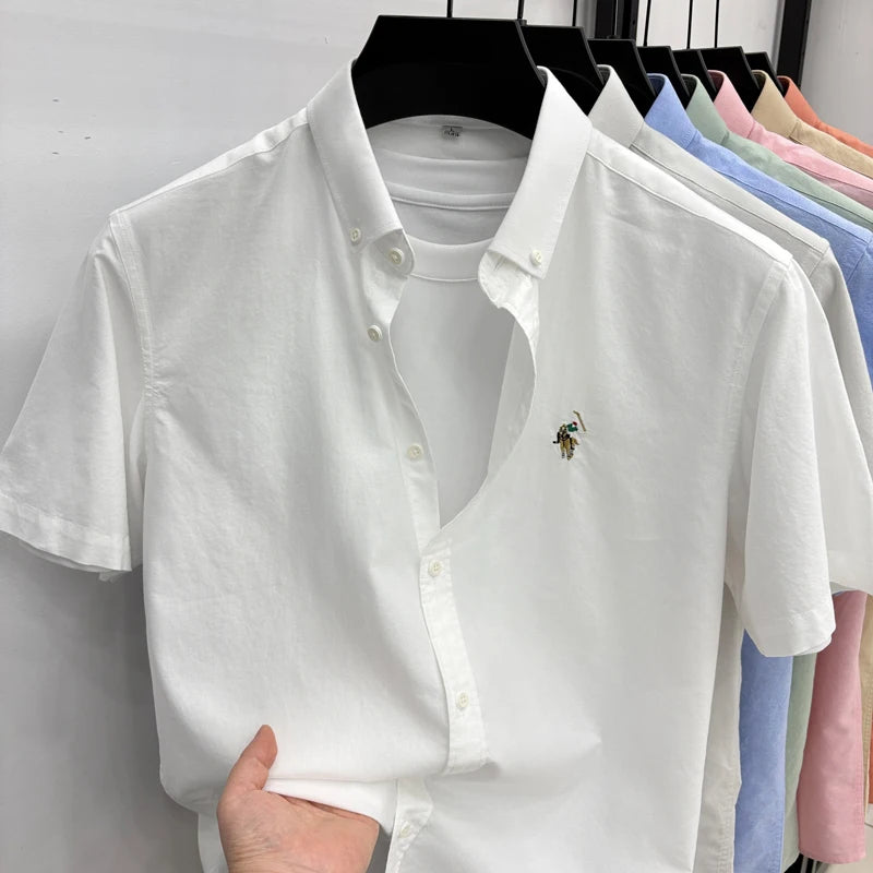 Short Sleeved Shirt Men's Summer New Item Pure Cotton | SAMAG