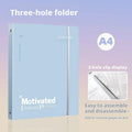 Large Capacity 3-Ring Binder with Pockets for A4 Paper,Holds 220 Sheet Presentation Folder for School Office(12.4x10.43 Inch)
