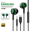 Type C Wired Headphones HiFi Stereo Volume Control Headset With HD Mic 3.5mm Earphones For Samsung Galaxy  iPhone 17 16 Earbud