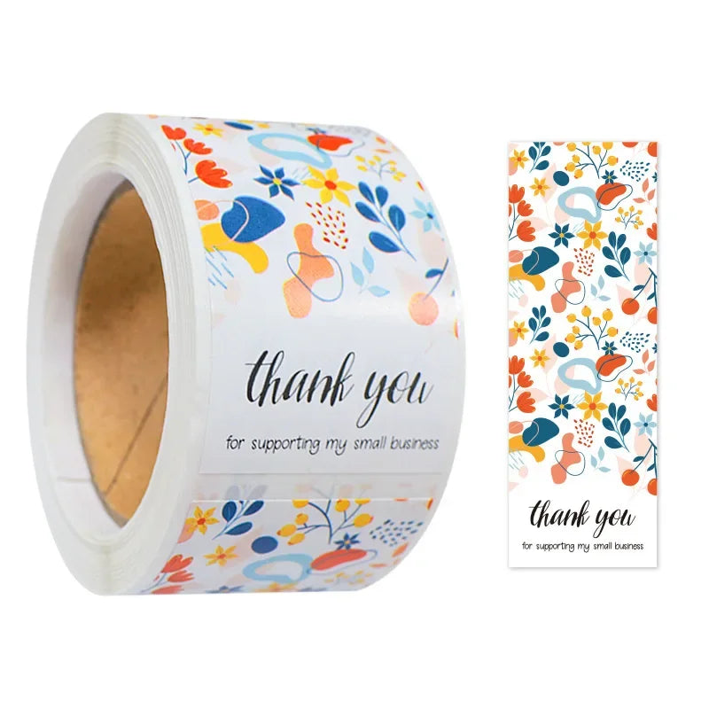 100pcs/roll Thank You Sticker Seal Labels Small Business Gift Decor Sticker Package Sticker Sealing Package Is Happy To See You