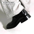 Square headed Monk leather shoes men's casual height increasing formal dress shoes work commuting business Oxford shoes