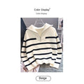 Sweater pullover women Spring and Autumn underwear 2023 New zipper stripe underlay short style popular premium sweater female