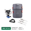 Widesea Camping Cookware Set Easy to Carry Multi Combinations Portable Outdoor Cooking Kit with Stove Cutlery for Hiking Picnic