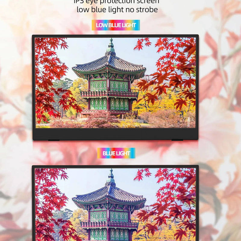 ZSUS 15.6-Inch 1920*1080 Portable Monitor 1080P For Laptop XBox PS4/ 5 Switch Cell Phone PC Extension Mobile Mointor