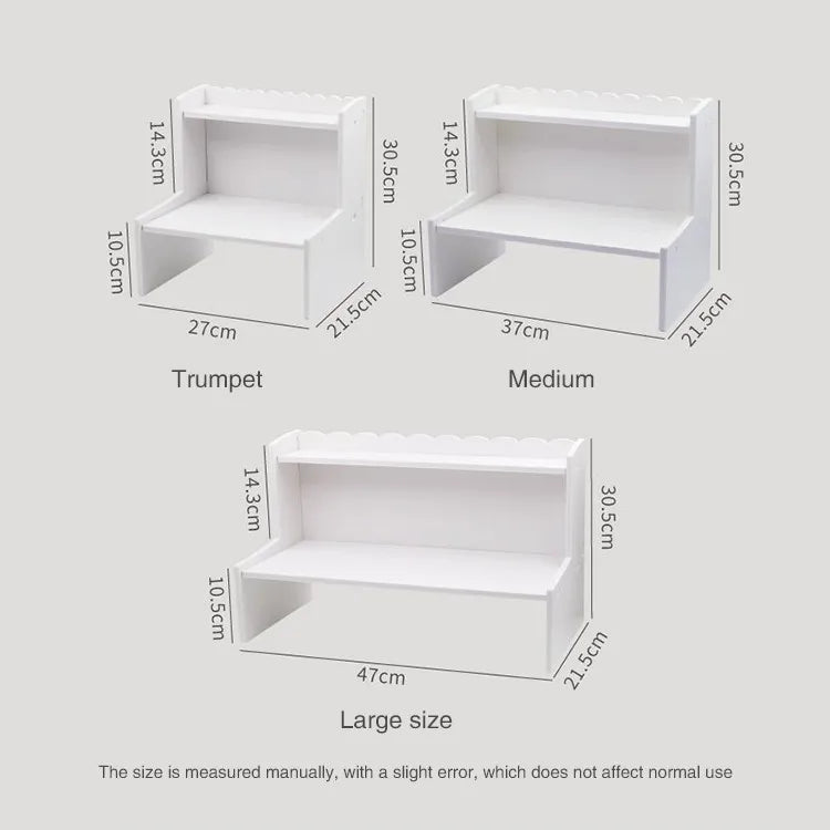 INS Desktop Storage Box 2 Layers Home Bedroom Dresser Skin Care Products Lipstick Shelf Study Stationery Books Sundry Organizer