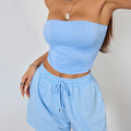 Women's Fashionable Casual Racerback + Shorts Set, Y2K Hot Girl Style and Casual Comfortable Women's Outfit