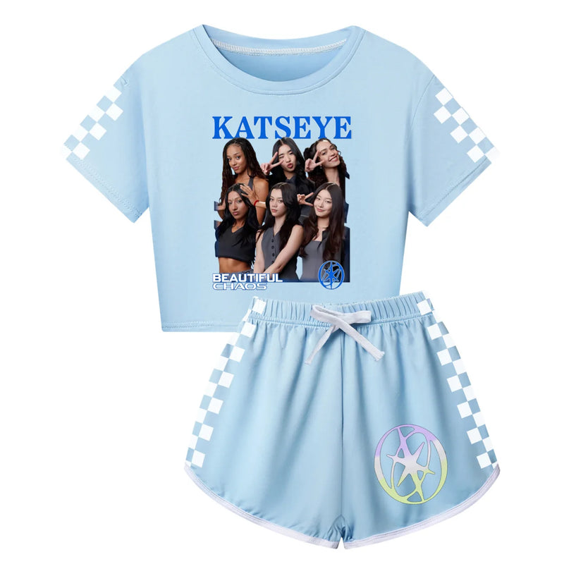 KATSEYE Costume Baby Girls Summer Casual Pajamas Set Kids | SAMAG
