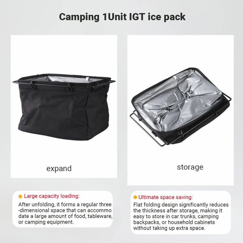 Pandatour Camping IGT 1UNT Summer ice Pack Storage Bag Large Capacity Equipment Organizer Bag Outdoor Picnic Cold insulation