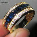 Vintage Diamond 18K White Gold Ring Gemstone Wedding Ring for Women Pure Topaz Bague Anel Jewelry Anillos De Bizuteria Gemstone