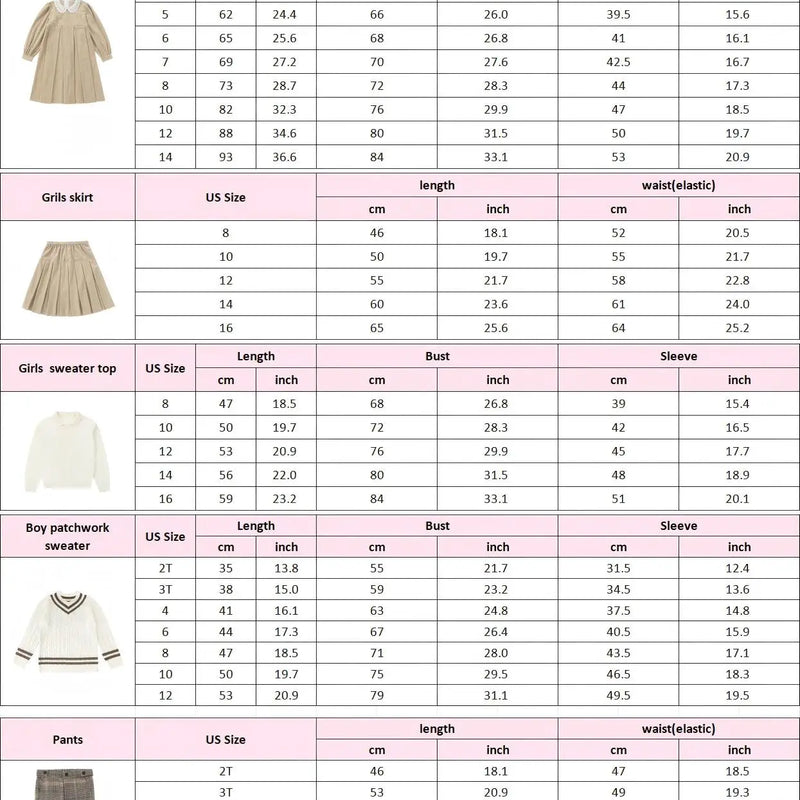 AS Beige Collection AW25 Corduroy Dress Children Knitting Sweater Boys Overalls Check Pants Brothers Sisters Family Matching