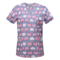 Nurse Uniforms Women Print Short Sleeve V-neck Scrubs Working Medical Blouse Overalls Uniforms Medical Nursing Spa Pet Dentistry