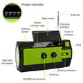 Portable Solar Hand Crank AM/FM Radio for Survival,Rechargeable Battery Powered Radio,USB Charger,Flashlight,Reading Lamp