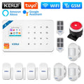 KERUI W181 WIFI GSM Alarm System Kit with Door/Window Sensor for Home Security Support Alexa Tuya Smart APP Remote Control