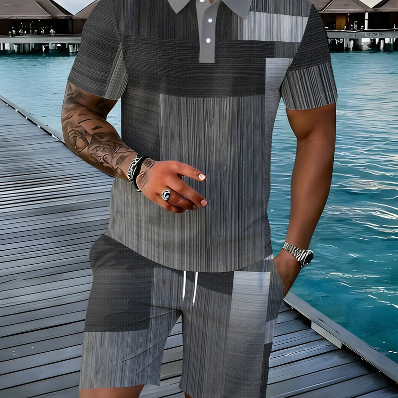 Summer New Men's Polo Shirt Set - Street Casual Fashion | SAMAG