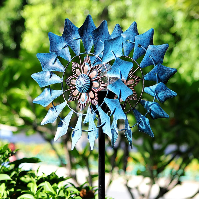 360° Rotating Garden Windmill Wind Chime Outdoor Solar-Powered Windmill Decor Perfect for Backyard Lawns Housewarming Gift