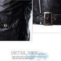 2023 Spring Autumn Plush New Leisure Fashion Men Leather Coat Slimming Coat Motorcycle Men Wear